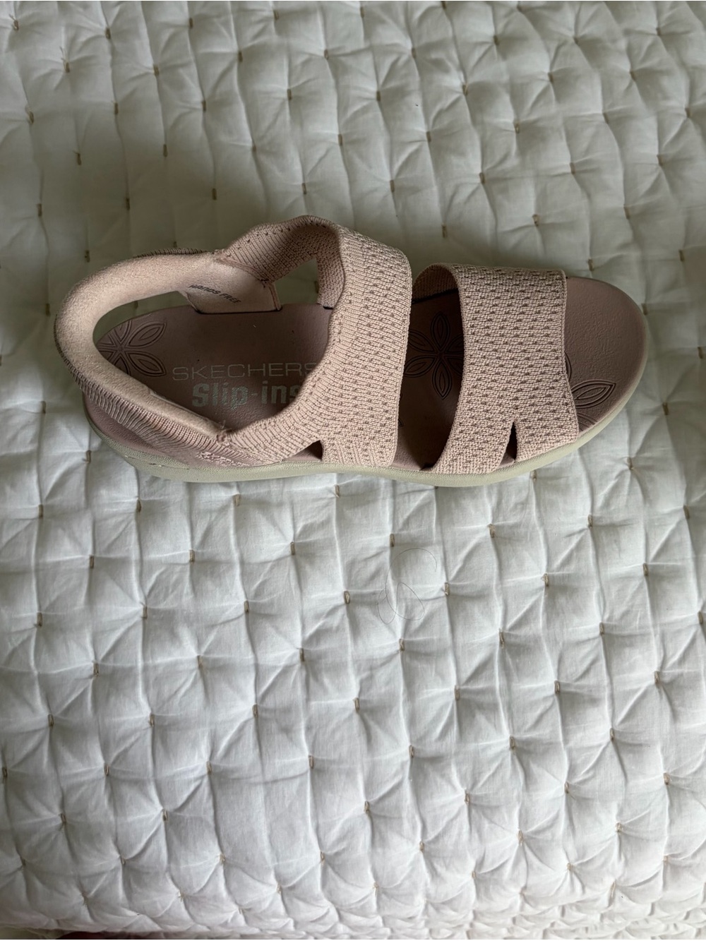 Skechers pink Blush slip on knit Sandals size 7 - Picture 3 of 11